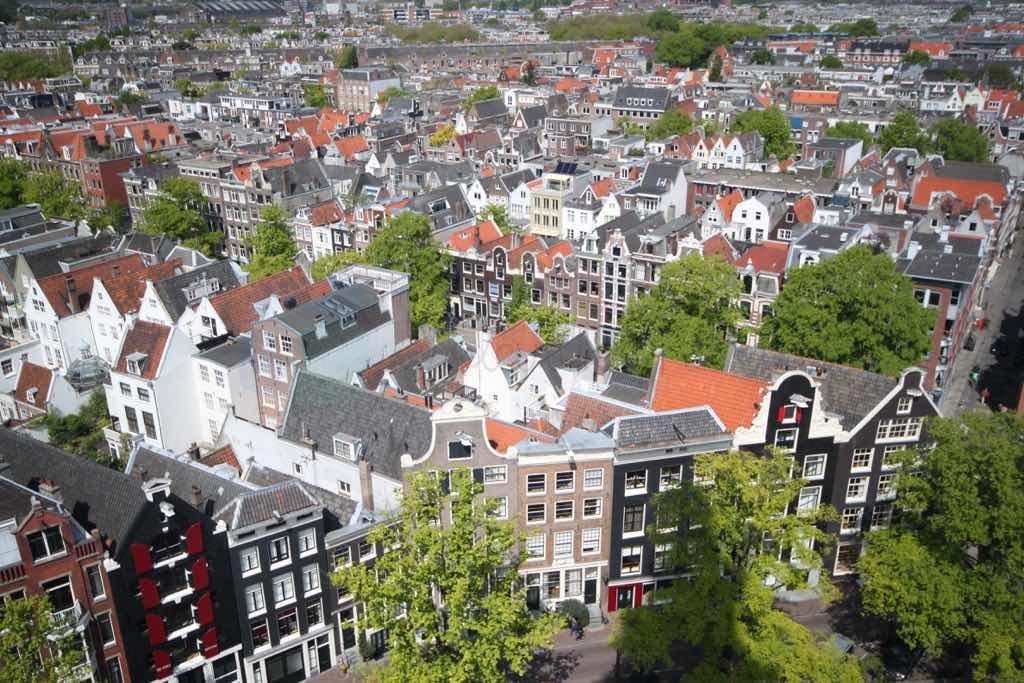 Westerkerk'den Amsterdam'ı tepeden görebilirsiniz.