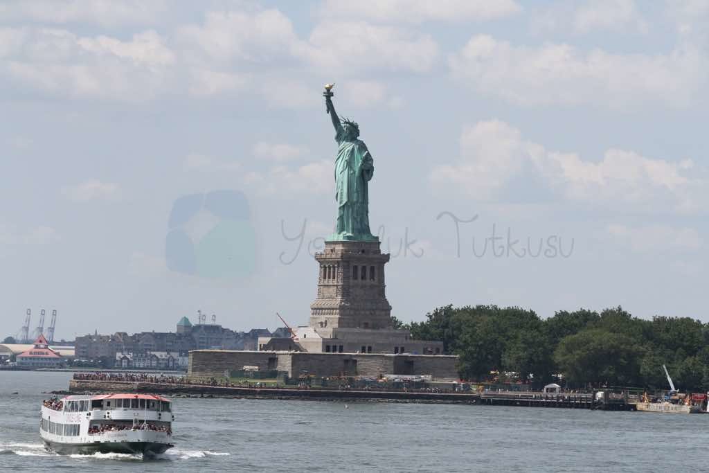 Özgürlük Heykeli New york Liberty Island'da.