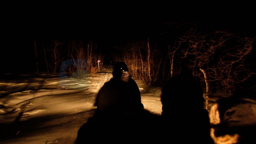 lapland Gece kar kızağı aktivitesi