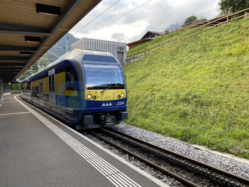 Grindelwald bölgesinde tren ve kablolu ulaşım çok düzenli ve etkili